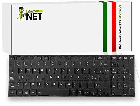 new net - Keyboards - Tastiera Italiana Compatibile con Notebook Toshiba Satellite PRO R50-B-11Z R50-B-107 R50-B-109 [ con Frame - Layout ITA ]