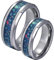 Trauringe Deko, Partner Ringe Silber Wolframcarbid 8 mm Einlage Opal Schmuckgeschenk für Neues Jahr