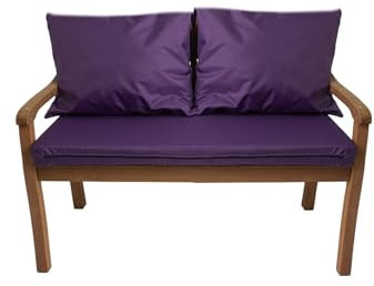 Bankauflage für Gartenbank- Polsterauflage für & Hollywoodschaukel-Gartenschaukel Kissen-hollywoodschaukel Kissen-bankkissen Outdoor (120 x 60 x 50 cm, Violett)
