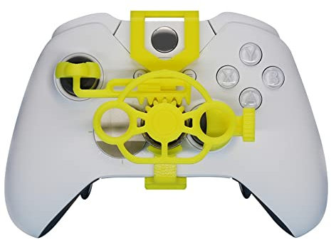 para Xboxone/X/S/Elite Juegos de Carreras Mini Volante de impresión 3D Controlador Auxiliar Juego Joystick Simulador Gamepad (Amarillo)