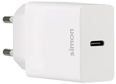 SIMON USB-C-Ladegerät, USB-Stecker mit Schnellladung, Weiß | Handy-Ladegerät 20,0 W (max.), Schnellladegerät Typ C, Quick Charge und Power Delivery Technologie