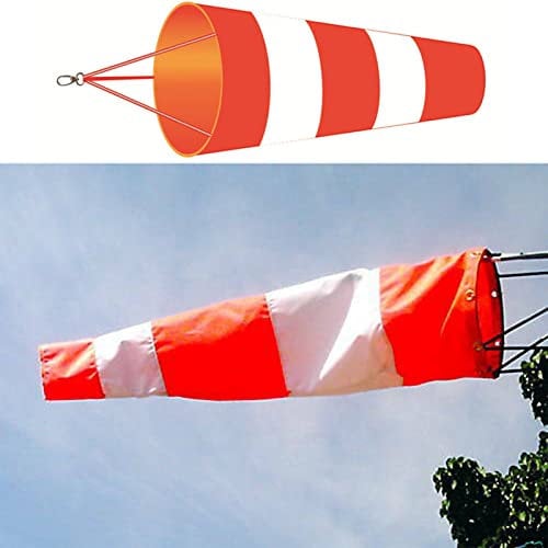 HpLive Windsäcke für den Garten, Windsack für Draußen, Oxford-Stoff Wetterfeste Wind Socke, rot/weiß 100 cm