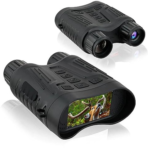 ACEXIER Jumelles à vision nocturne 4K Appareil photo infrarouge numérique Chasse Camping Télescope Zoom 8X Lunettes de vision nocturne d'extérieur