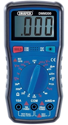 AMK® Draper 41817 Digital Multimeter Electrical Electronics Tester Testing Tool AC/DC Blue