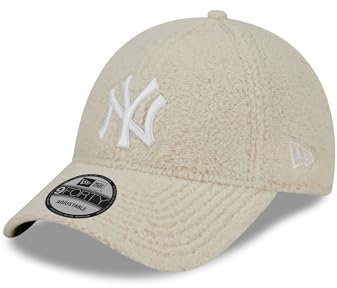 New Era New York Yankees 9Forty Basecap Teddy Weiß verstellbar Strapback Fanaccessoire NY-Logo Kappe - One-Size