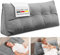 ELONEO Rückenkissen 120 cm breit, Keilkissen für Bett und Sofa geeignet, dreieckiges Lesekissen, Kissen mit abnehmbarem und waschbarem Bezug, mit praktischem Seitenfach