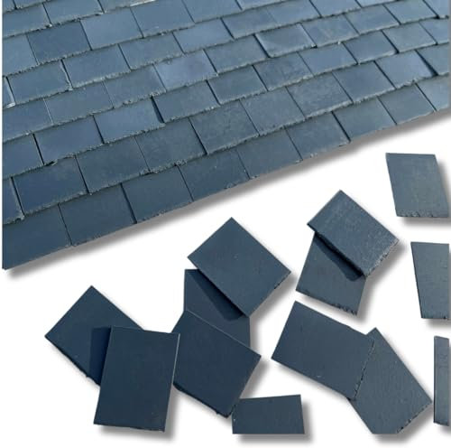Tiny Tiles 250 Pieces 1:12th Scale Dolls House Miniature Styrene Roof Tiles Age 14+ in Slate Grey