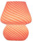 Srliya Verträumte Pilzlampe, Bunter Blumenpunkt, Glastisch-Nachttischlampen, USB-warmes Licht, Stufenlose Dimmung, Pilz-Tischlampe (Violett)