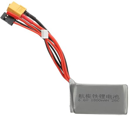 RiToEasysports Batterie au Lithium 1800 mAh 25 C 6, 6 V avec Protection Contre Les surcharges pour Avions RC