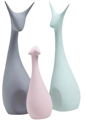 Cabilock 1 Satz tierische Verzierungen Wohnkultur Dekoration Hasenstatue aus Keramik Ornament Hochzeitsdekorationen Home Art Keramik Tier Dekoration aus Keramik Macaron Zubehör Anzeige