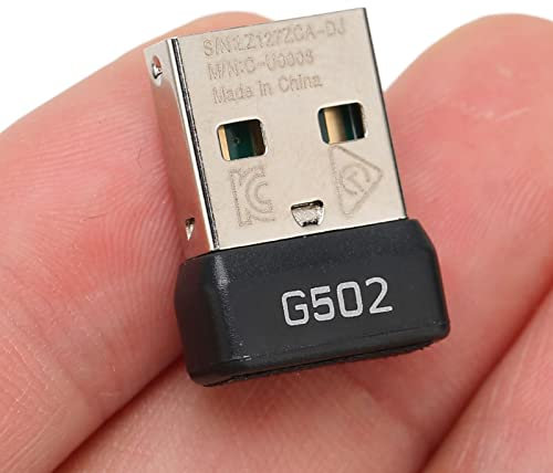 SYH&AQYE Adaptateur de Récepteur de Souris USB de Remplacement, Récepteur USB 2,4 Ghz, Signal Stable sans Fil, Petit Adaptateur de Souris Portable en Métal ABS Durable pour Souris G502 Lightspeed