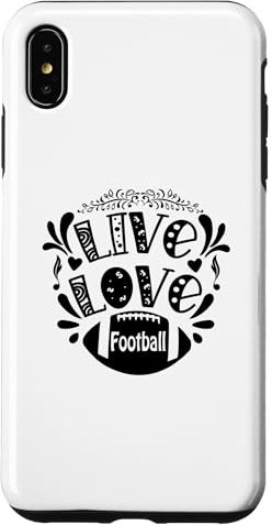 Hülle für iPhone XS Max Live Love Football Sportliebhaber American Football