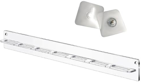 Folpus Eyeglasses Holder Sunglasses Hanger Rack Wall Mounted Storage Rack Acrylic Sunglasses Organizer for Multiple Eye Glass, Clear