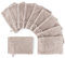 Pure Label 10-TLG. Waschhandschuh Waschlappen Set mit Anhängeschlaufe aus 100% Baumwolle, saugstark, weich und Oeko-TEX Zertifiziert - 10 Waschlappen aus Baumwolle 16x21cm, Stein - Taupe