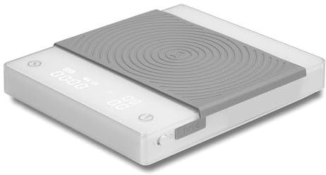 TIMEMORE Black Mirror Basic 2, Pour-Over Drip Coffee Scale with Auto Timer and Flow Rate Function, 0.1g Precision, Digital Coffee Scale, 2000g Capacity, White