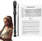 Uozonit Instrumento de flauta de pico para principiantes, instrumento de flauta de pico soprano | Flauta de pico soprano 8 agujeros G Key | Instrumento de clarinete ligero y resistente a la humedad