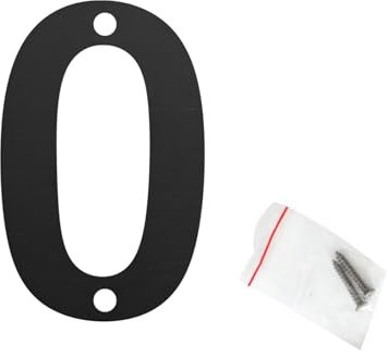 roslyong 3 Inch House Number, Address Number for Outdoor Signs, Vintage Cast Iron Metal Solid Number Door Mailbox Decor with Screws, Black Home Number 0