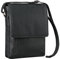 ROYALZ Herren Umhängetasche Leder Schultertasche 'Kansas' Vintage Ledertasche 13-14 Zoll Laptop-Tasche Echtleder Mittel-groß DIN A4 Messenger Bag für Männer, Farbe:Schwarz