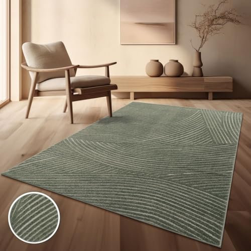 TT Home In-& Outdoorteppich Wetterfest Balkon Schlafzimmer Boho Skandi Motiv Unifarben Geometrische Optik Moderner Style, Größe:240x340 cm