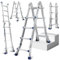 Daromigo Teleskopleiter Multifunktionsleiter, 3 in 1 Aluleiter 402cm 4x4 Sprossen Mehrzweckleiter, Klappleiter Anlegeleiter, Max. Traglast 150kg, Bockleiter Schiebeleiter