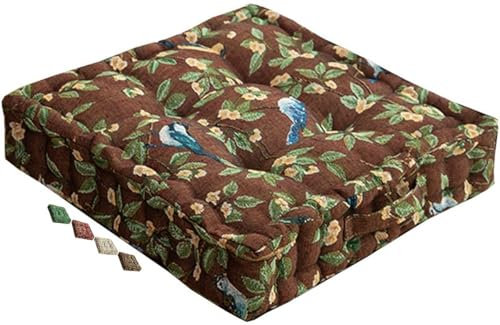 ILiemao Sitzkissen für Stuhl Garten, Dickes sitzkissen mit Griff für Boden draußen, große sitzkissen für Boden, stuhlkissen 40x40, sesselauflagen, bodenkissen, sitzauflage Gaming Stuhl(Coffee)