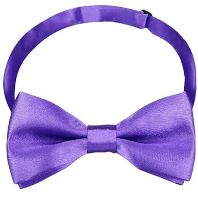 MAIANY Klassische Kid Bow Tie Fliege für Kinder und Jungen, Größe anpassbar, für Festtags-Hochzeit-Festanzüge und Geburtstagspartys, modischer Kinderfliege-Zubehör (Lila)