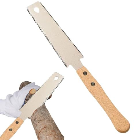 yupeuooe Sierra de mano para carpintería, Sierra de mano japonesa | Sierra para carpintería de doble filo de 5,9 pulgadas - Sierra para recortar madera, herramientas japonesas para cortar madera para