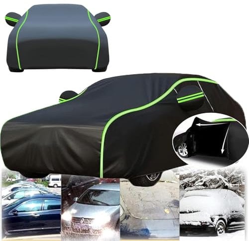 Collapsible Car Cover Waterproof for 𝖩eep 𝖶rangler TJ 1996-2006 Accessories Car Covers Breathable for Winter,Custom Full Car Cover with Side Door Zipper All Weather Protection(Color:Black,Size:469)