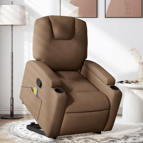 IKAYAA Fernsehsessel mit Aufstehhilfe Massagesessel Aufstehsessel TV Sessel mit Liegefunktion Relaxsessel Verstellbar Massagefunktion Liegesessel Wohnzimmer