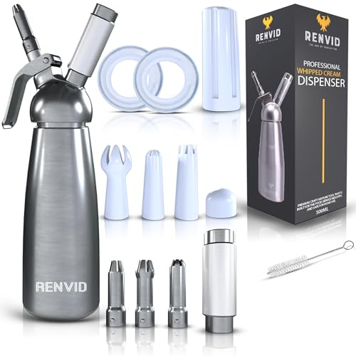 RENVID Whipped Cream Dispenser 500ml Aluminum