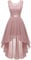 Berylove Abschlusskleider Ballkleid Lang Paillettenkleid Bridesmaids Chiffonkleid Damen Festlich Spitzenkleid Damen Kleid A Linie Swing Kleid BLP7035XP Blush XXL