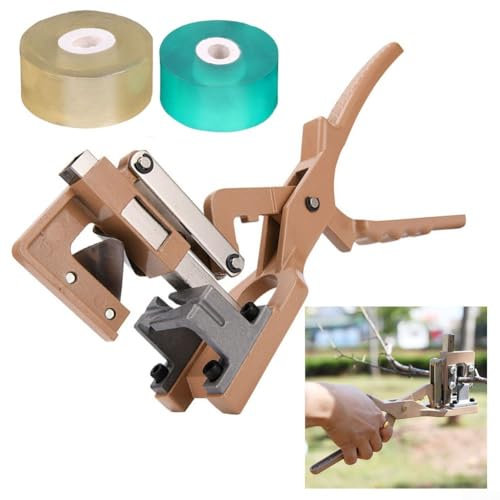 HEBEOT Garten-Veredelungsscheren-Set aus Aluminiumlegierung, dicker Zweig, Obstbaum, Pfropfwerkzeuge für Bäume, Obstbäume, Blumen und Äste, 29 x 14 cm