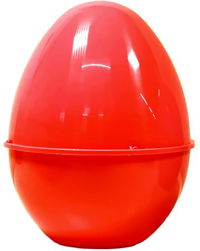 Clondo Oeuf à Remplir, Coquille Pasqualone Vide, Plastique, 39 Centimètres (Rouge)