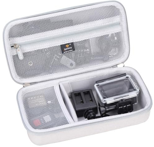 Aproca Underwater Camera Case Compatible with AKASO EK7000 4K30FPS 20MP WiFi Action Camera, Portable Storage Bag for Camera Accessories -Grey (Case Only)