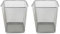 D.RECT Poubelle Bureau 18L - Corbeille Papier en Treillis Métal Maille, Corbeilles pour Bureau, Chambre, Poubelle Metal - Argent (Lot de 2)