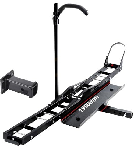 Portabici gancio di traino scooter con rampa di carico 227 kg + adattatore quadrato 2