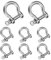 TIXIPEM Screw Pin Anchor Shackle [8PCS] - 304 Stainless Steel D Ring Shackle Use for Camping Chains & Wire Rope Outdoor - [4.9MM/3/16IN-160 KG] Forged Bow Shackle