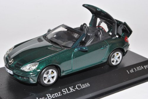 Generisch Mercedes-B SLK Grün 2004-2011 mit öffnendem Dach R171 1/43 Minichamps Modell Auto