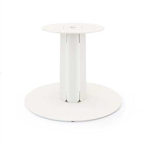 DECO GEM Pied Central pour Table Basse en Acier Finition époxy Blanc à Visser, H.39 cm