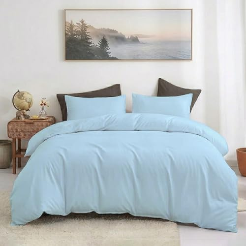 100% Egyptian Cotton Single 2PC Duvet Cover Set, Super Soft Set