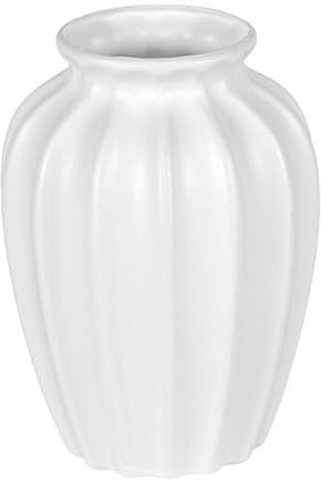 Wswqop Blumenvase Kreativer Blumentopf Festliche Wohnkultur Dekoration Wasserreservoir Pflanzgefäß Modern für Wohnzimmer Büro Kamin Eingang Esszimmer Regal S, Weiß