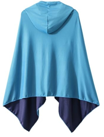 Fegtrtyoa Kühlender Strand-Poncho mit Kapuze, Saugfähiger Handtuch-Cape für Outdoor-Aktivitäten Wie Schwimmen, Yoga, Camping und Workout,