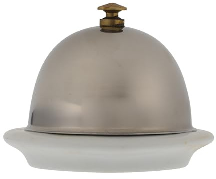 UKCOCO Ciotola in Ceramica per Burro con Coperchio in Acciaio Inox Rimovibile, Vassoio da Portata Multifunzionale per Condimenti e Dessert, Stoviglie per Ristorazione e Cucina