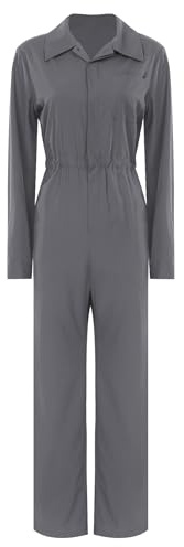 Alvivi Damen Arbeitsoverall Blaumann Jumpsuit Overall Schutzanzug Werkstatt Anzug Rallyekombi Mechaniker Coverall Arbeitskleidung