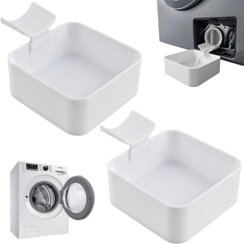 2PCS Washing Machine Drain Tray, Front Load Washing Machine Drip Tray | Durable Leak Proof Washing Machine Drainage Tray, Washer Drain Pan Easy Install for Bathroom, Apartment, Mobile Home