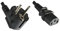 DINIC Stromkabel Netzkabel CEE 7/7 Schutzkontaktstecker auf C13, VDE, (1,80m, schwarz)
