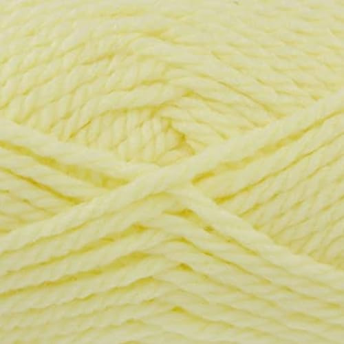 King Cole Simply Denim Chunky Knitting Wool - 100g Ball - 70% Acrylic 30% Wool Blend Yarn for Jumpers, Cardigans & Accessories (422 Lemon)