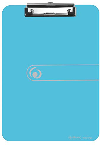 Herlitz 11205671 Klemmbrett, A4, mit Klemm-Mechanik, blau