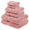 SUPERIOR - Juego de Toallas de algodón de 900 g/m2, Color Rosa de té, 6 Piezas