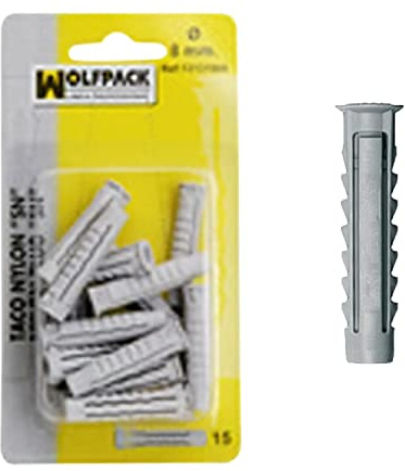 WOLFPACK LINEA PROFESIONAL Taco Nylon SN 6 mm. (30 Piezas)